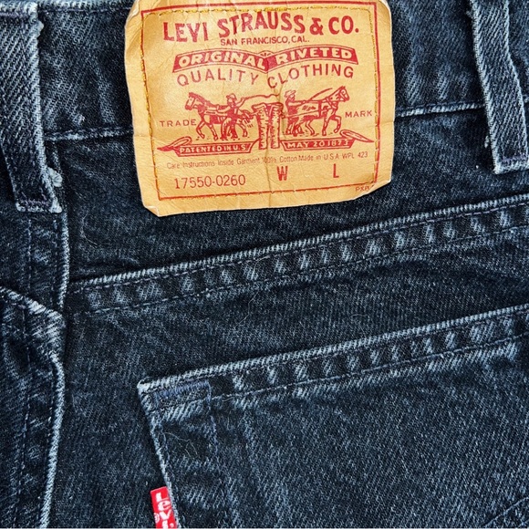 Levi’s 17550-0260 Black Faded Mom Jeans Size 7/27” Vintage 90s - Picture 4 of 12